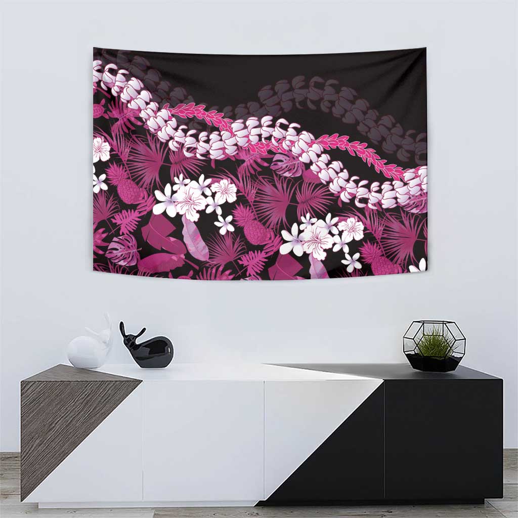 Akala Aloha Hawaii Lei Tapestry Tropical Flowers Elegant Vibe - Polynesian Pride