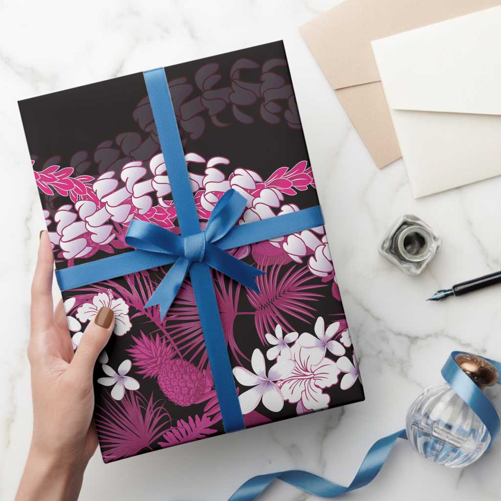 Akala Aloha Hawaii Lei Wrapping Paper Tropical Flowers Elegant Vibe - Polynesian Pride