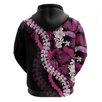 Akala Aloha Hawaii Lei Zip Hoodie Tropical Flowers Elegant Vibe - Polynesian Pride