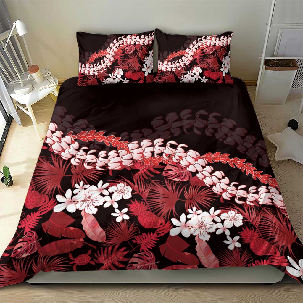 Ulaula Aloha Hawaii Lei Bedding Set Tropical Flowers Elegant Vibe LT14 - Polynesian Pride