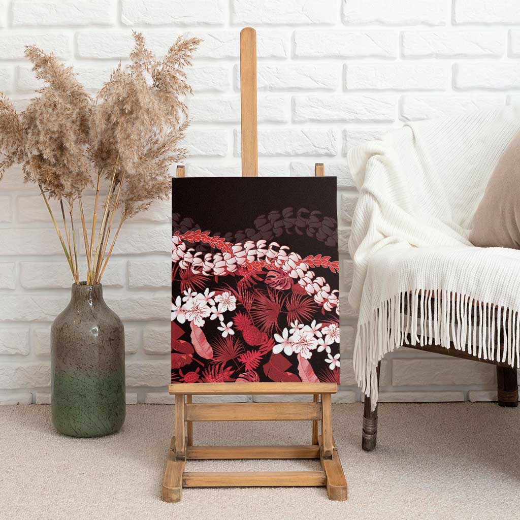 Ulaula Aloha Hawaii Lei Canvas Wall Art Tropical Flowers Elegant Vibe - Polynesian Pride