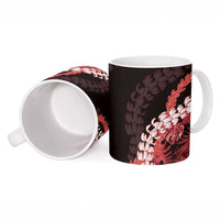 Ulaula Aloha Hawaii Lei Ceramic Mug Tropical Flowers Elegant Vibe LT14 - Polynesian Pride