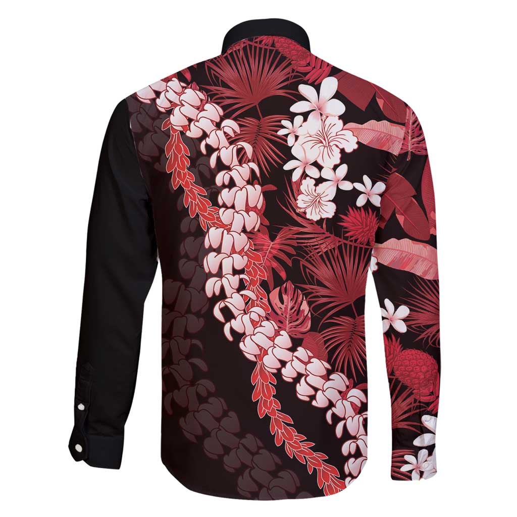 Ulaula Aloha Hawaii Lei Family Matching Off Shoulder Short Dress and Hawaiian Shirt Tropical Flowers Elegant Vibe LT14 - Polynesian Pride
