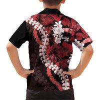 Ulaula Aloha Hawaii Lei Family Matching Short Sleeve Bodycon Dress and Hawaiian Shirt Tropical Flowers Elegant Vibe LT14 - Polynesian Pride