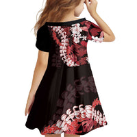 Ulaula Aloha Hawaii Lei Family Matching Short Sleeve Bodycon Dress and Hawaiian Shirt Tropical Flowers Elegant Vibe LT14 - Polynesian Pride