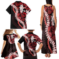 Ulaula Aloha Hawaii Lei Family Matching Tank Maxi Dress and Hawaiian Shirt Tropical Flowers Elegant Vibe LT14 - Polynesian Pride