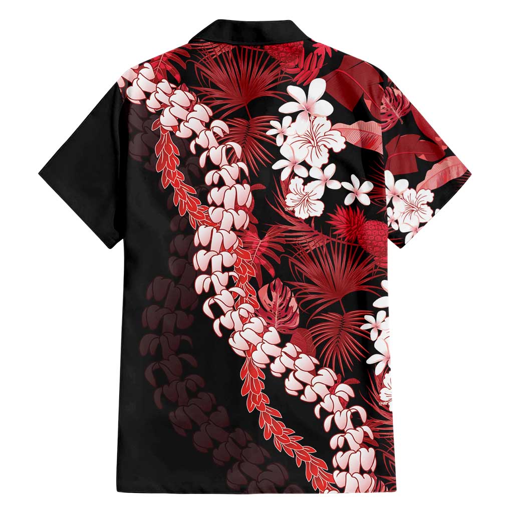 Ulaula Aloha Hawaii Lei Hawaiian Shirt Tropical Flowers Elegant Vibe - Polynesian Pride