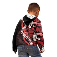 Ulaula Aloha Hawaii Lei Kid Hoodie Tropical Flowers Elegant Vibe - Polynesian Pride
