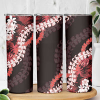 Ulaula Aloha Hawaii Lei Skinny Tumbler Tropical Flowers Elegant Vibe LT14 - Polynesian Pride