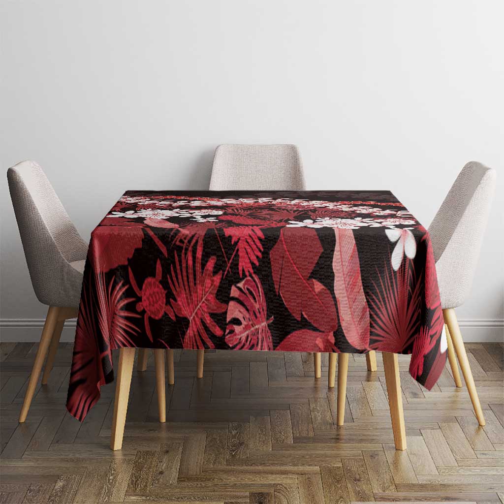 Ulaula Aloha Hawaii Lei Tablecloth Tropical Flowers Elegant Vibe - Polynesian Pride
