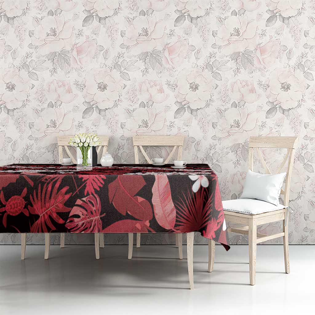 Ulaula Aloha Hawaii Lei Tablecloth Tropical Flowers Elegant Vibe - Polynesian Pride