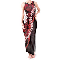 Ulaula Aloha Hawaii Lei Tank Maxi Dress Tropical Flowers Elegant Vibe - Polynesian Pride