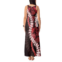 Ulaula Aloha Hawaii Lei Tank Maxi Dress Tropical Flowers Elegant Vibe - Polynesian Pride