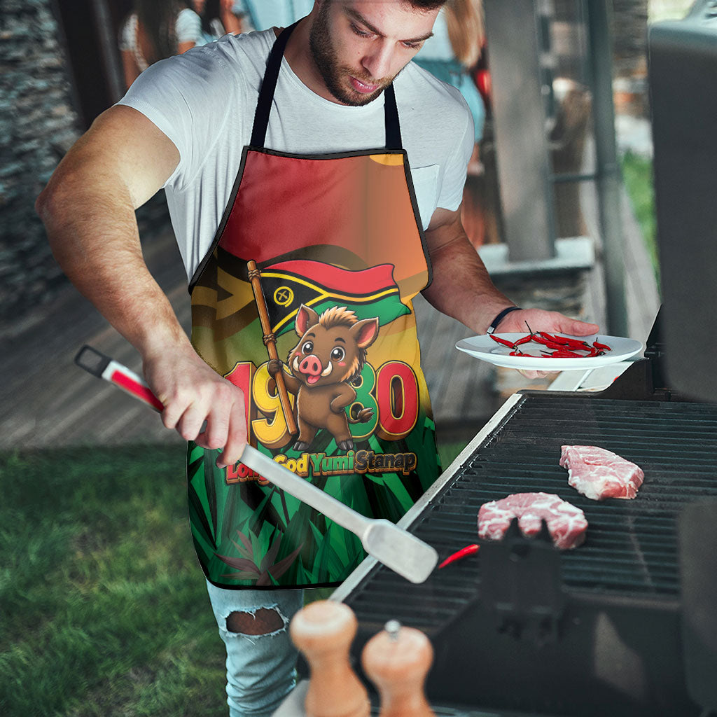 Vanuatu Independence Day Apron Chibi Boar Proud To Be A Ni-Van LT14 - Polynesian Pride