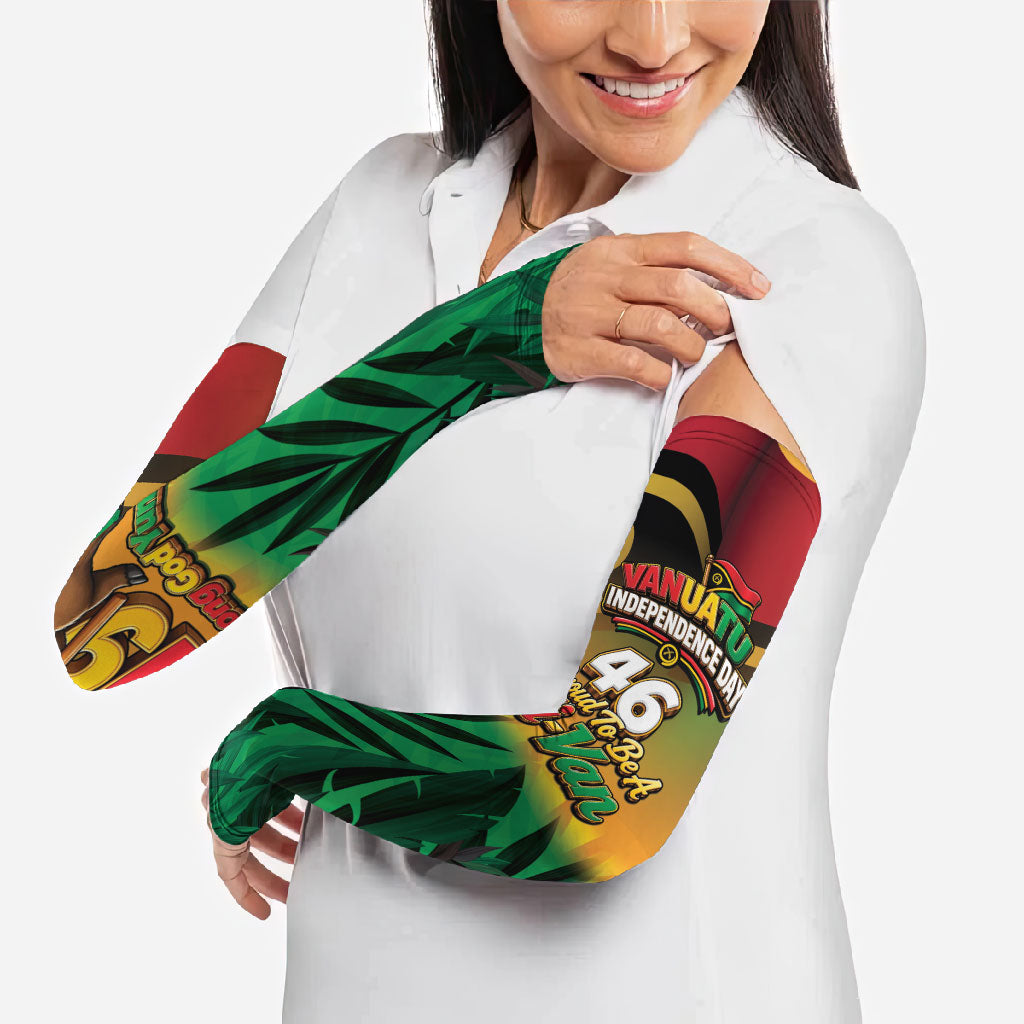 Vanuatu Independence Day Arm Sleeves Chibi Boar Proud To Be A Ni-Van LT14 - Polynesian Pride