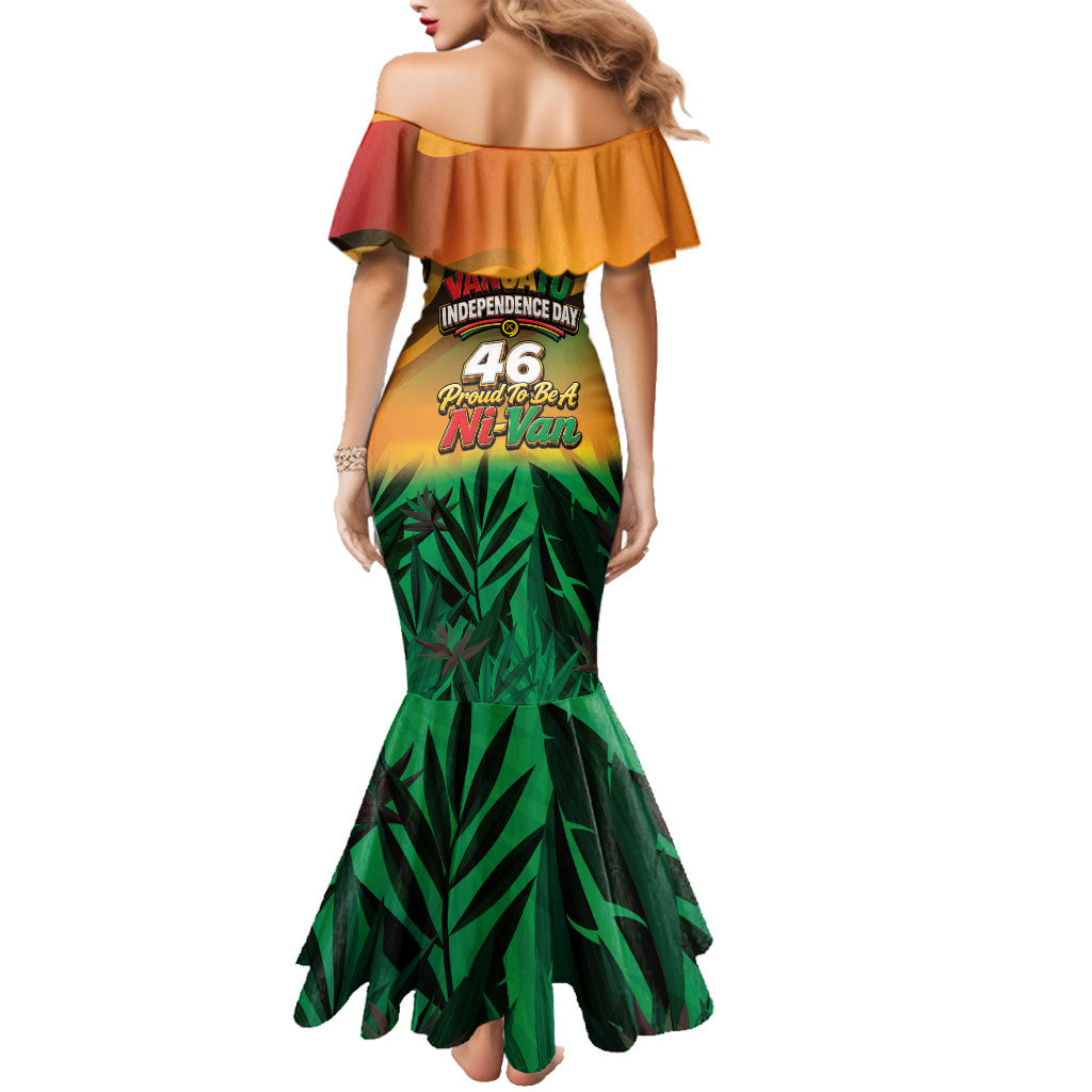 Vanuatu Independence Day Family Matching Mermaid Dress and Hawaiian Shirt Chibi Boar Proud To Be A Ni-Van LT14 - Polynesian Pride