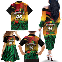 Vanuatu Independence Day Family Matching Off The Shoulder Long Sleeve Dress and Hawaiian Shirt Chibi Boar Proud To Be A Ni-Van LT14 - Polynesian Pride