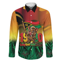 Vanuatu Independence Day Family Matching Off The Shoulder Long Sleeve Dress and Hawaiian Shirt Chibi Boar Proud To Be A Ni-Van LT14 Dad's Shirt - Long Sleeve Multicolor - Polynesian Pride