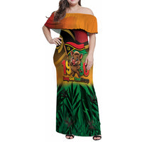 Vanuatu Independence Day Family Matching Off Shoulder Maxi Dress and Hawaiian Shirt Chibi Boar Proud To Be A Ni-Van LT14 Mom's Dress Multicolor - Polynesian Pride