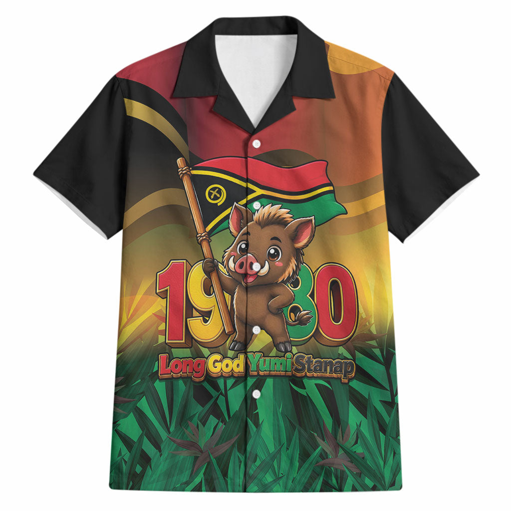 Vanuatu Independence Day Hawaiian Shirt Chibi Boar Proud To Be A Ni-Van LT14 Multicolor - Polynesian Pride