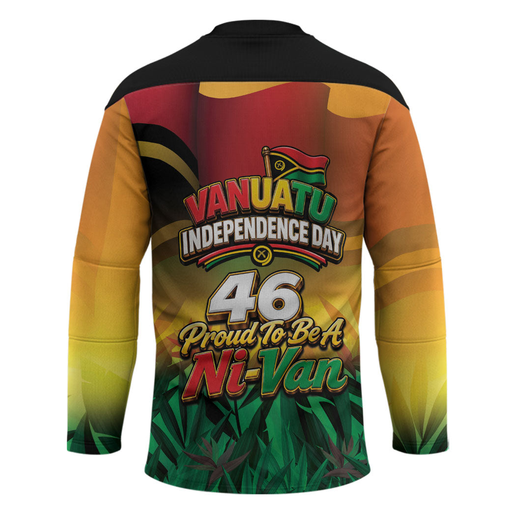 Vanuatu Independence Day Hockey Jersey Chibi Boar Proud To Be A Ni-Van LT14 - Polynesian Pride