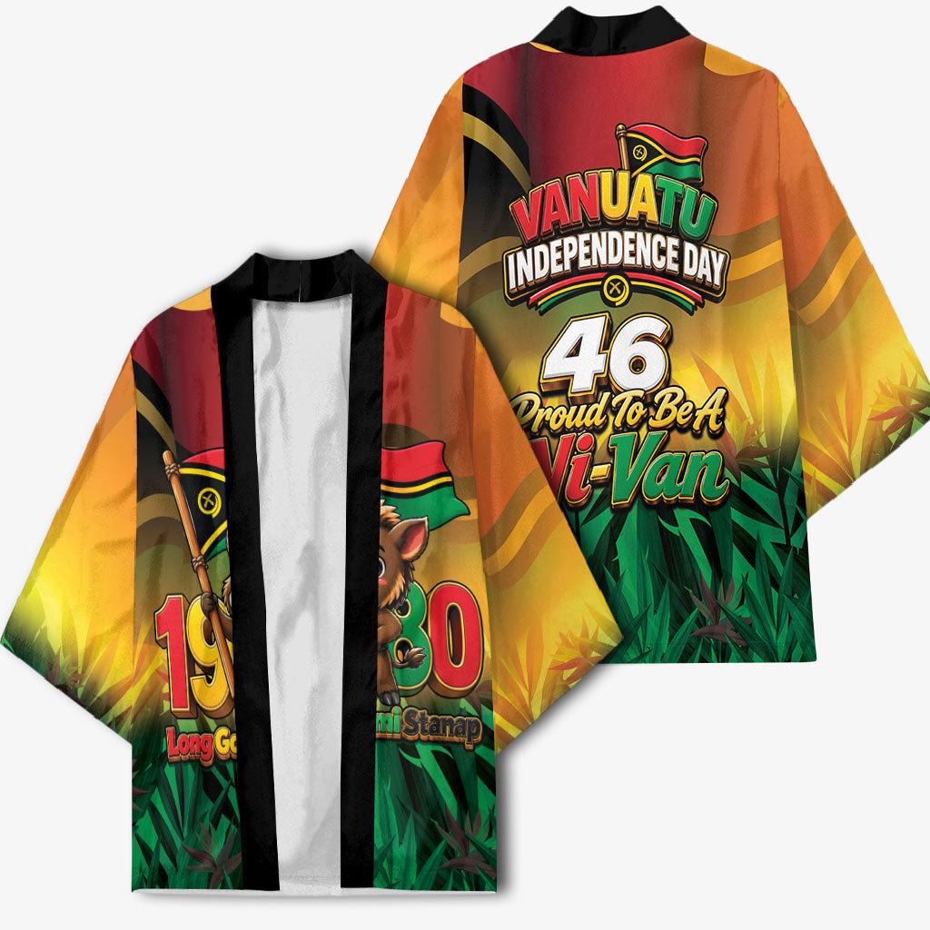 Vanuatu Independence Day Kimono Chibi Boar Proud To Be A Ni-Van LT14 - Polynesian Pride