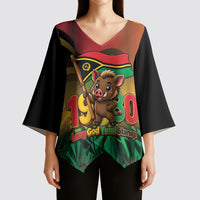 Vanuatu Independence Day Kimono Sleeve Blouse Chibi Boar Proud To Be A Ni-Van LT14 - Polynesian Pride