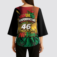Vanuatu Independence Day Kimono Sleeve Blouse Chibi Boar Proud To Be A Ni-Van LT14 - Polynesian Pride