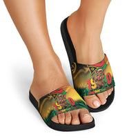 Vanuatu Independence Day Slide Sandals Chibi Boar Proud To Be A Ni-Van LT14 - Polynesian Pride