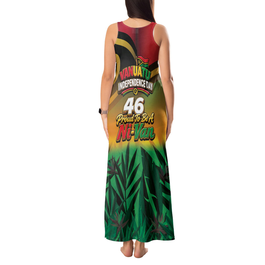 Vanuatu Independence Day Tank Maxi Dress Chibi Boar Proud To Be A Ni-Van LT14 - Polynesian Pride
