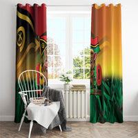 Vanuatu Independence Day Window Curtain Chibi Boar Proud To Be A Ni-Van LT14 - Polynesian Pride