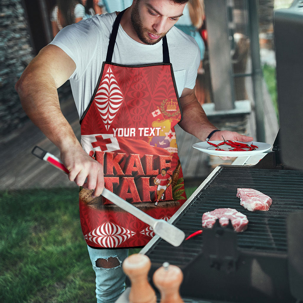 Tonga Rugby Custom Apron 2026 Go Ikale Tahi Ngatu Pattern LT14 - Polynesian Pride
