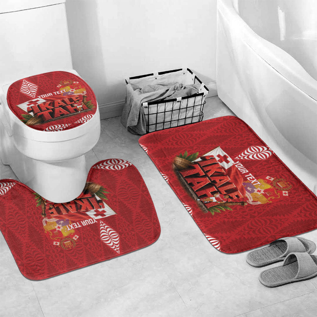 Tonga Rugby Custom Bathroom Set 2026 Go Ikale Tahi Ngatu Pattern LT14 Mat Set Only (3 pcs) One Size Red - Polynesian Pride