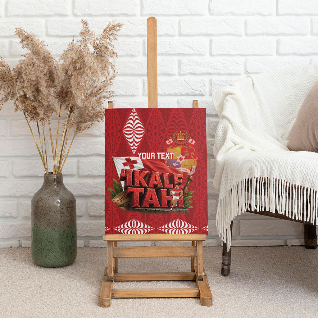 Tonga Rugby Custom Canvas Wall Art 2026 Go Ikale Tahi Ngatu Pattern LT14 - Polynesian Pride