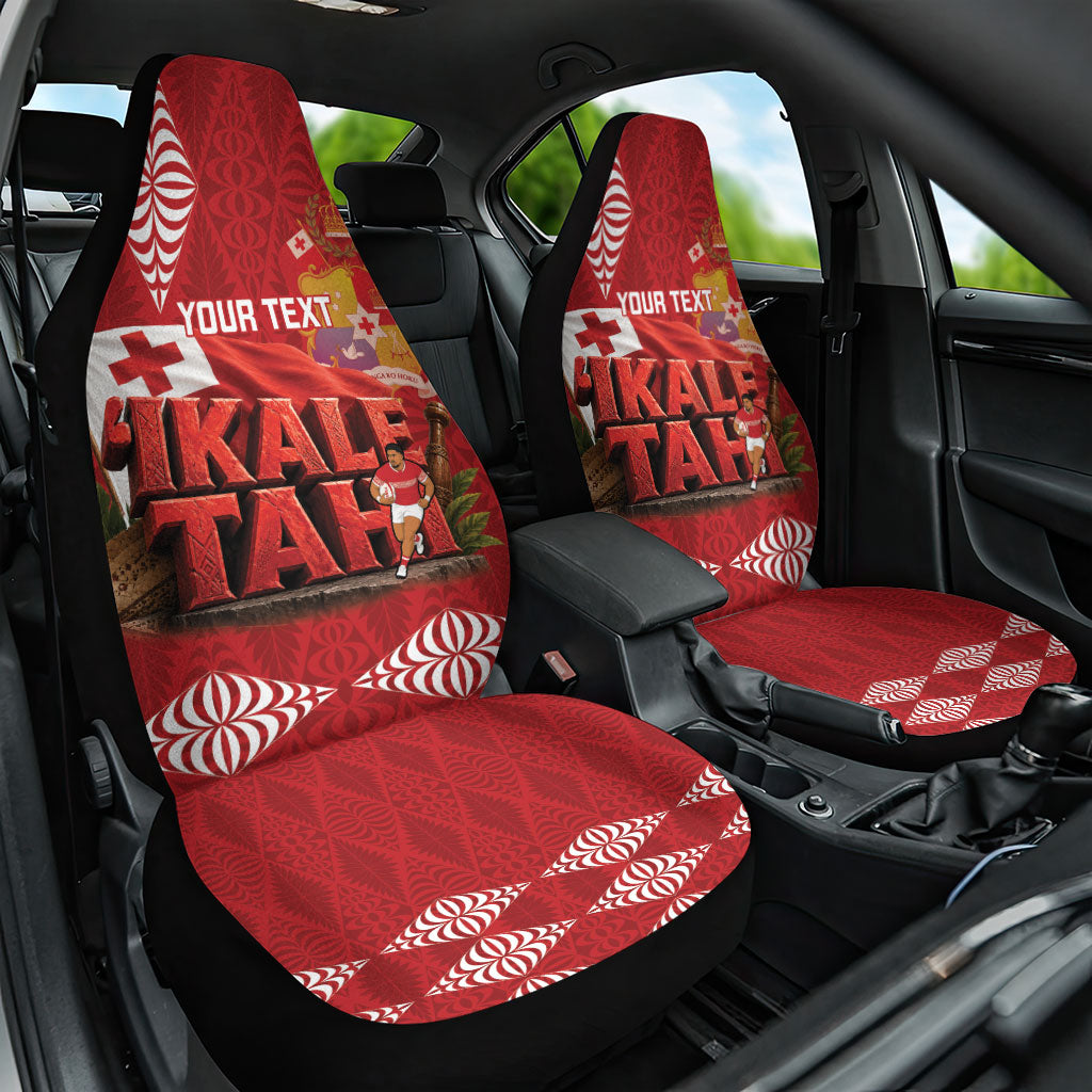 Tonga Rugby Custom Car Seat Cover 2026 Go Ikale Tahi Ngatu Pattern LT14 One Size Red - Polynesian Pride