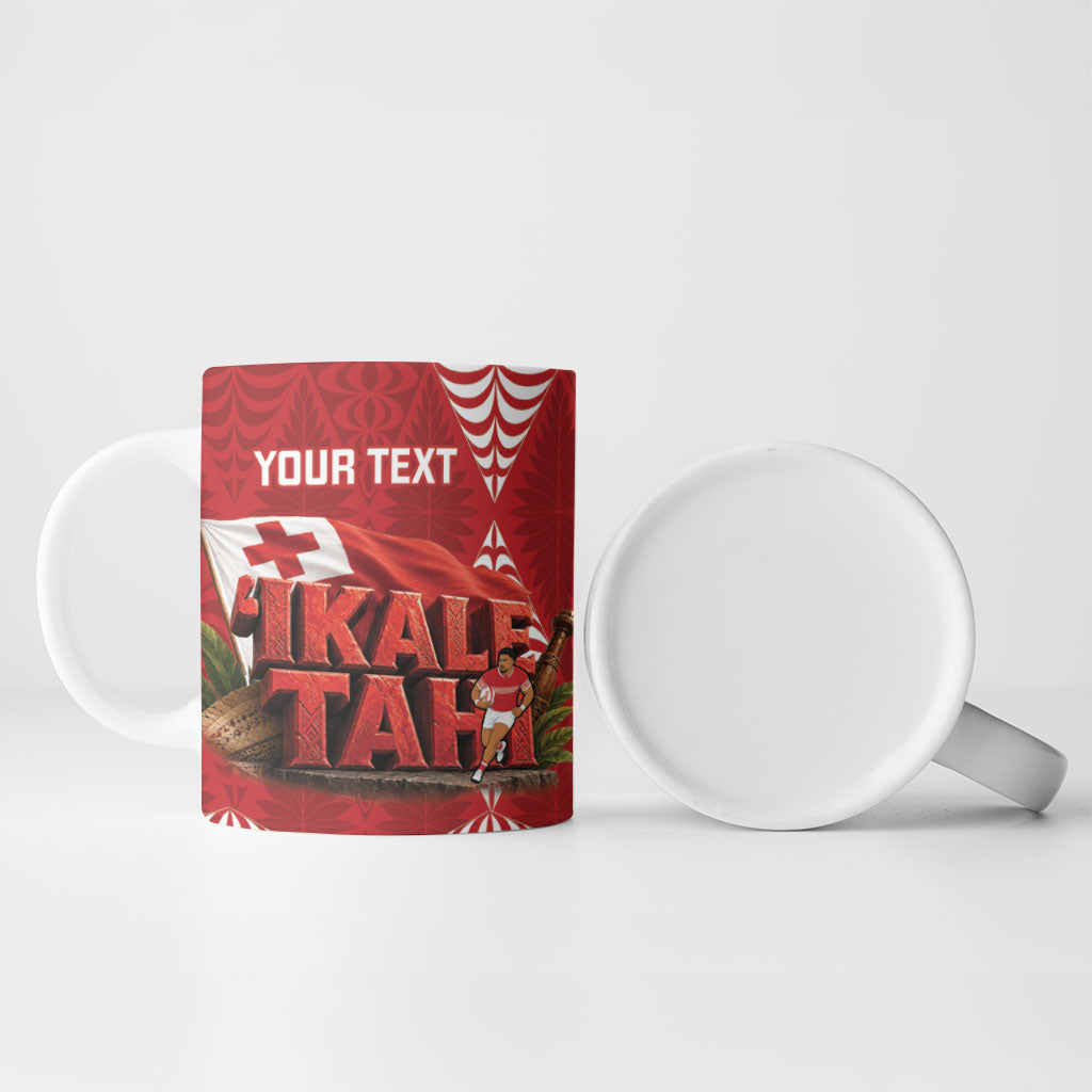 Tonga Rugby Custom Ceramic Mug 2026 Go Ikale Tahi Ngatu Pattern LT14 - Polynesian Pride