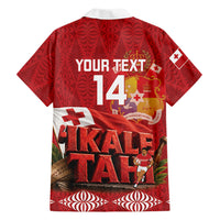 Tonga Rugby Custom Family Matching Mermaid Dress and Hawaiian Shirt 2026 Go Ikale Tahi Ngatu Pattern LT14 - Polynesian Pride