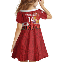 Tonga Rugby Custom Family Matching Off Shoulder Maxi Dress and Hawaiian Shirt 2026 Go Ikale Tahi Ngatu Pattern LT14 - Polynesian Pride