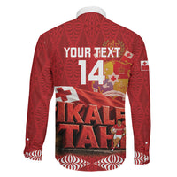 Tonga Rugby Custom Family Matching Off Shoulder Maxi Dress and Hawaiian Shirt 2026 Go Ikale Tahi Ngatu Pattern LT14 - Polynesian Pride