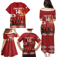 Tonga Rugby Custom Family Matching Puletasi and Hawaiian Shirt 2026 Go Ikale Tahi Ngatu Pattern LT14 - Polynesian Pride