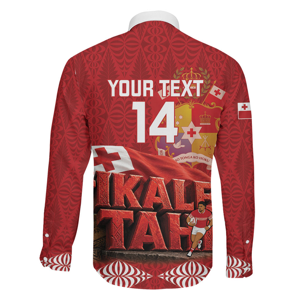 Tonga Rugby Custom Family Matching Puletasi and Hawaiian Shirt 2026 Go Ikale Tahi Ngatu Pattern LT14 - Polynesian Pride