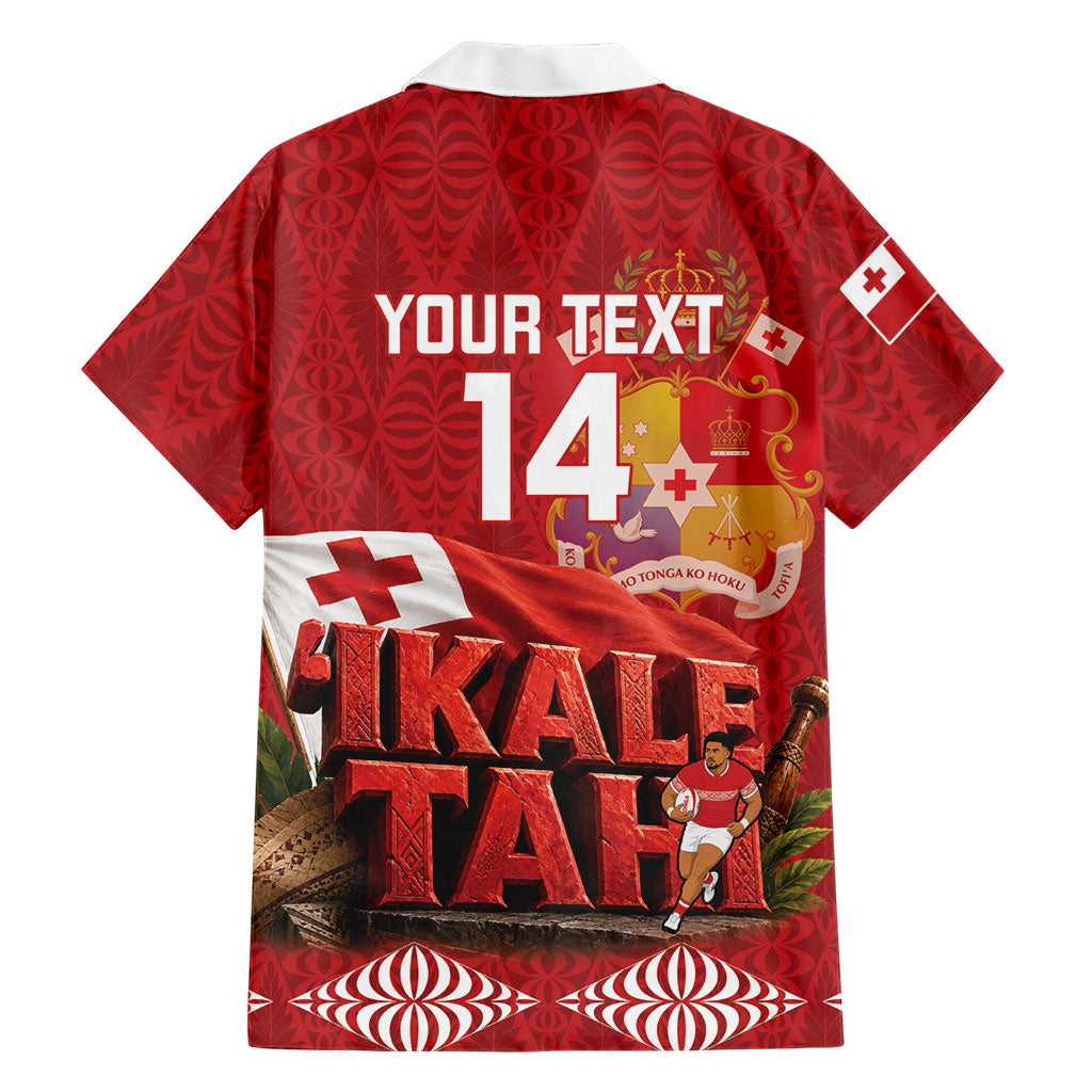 Tonga Rugby Custom Family Matching Tank Maxi Dress and Hawaiian Shirt 2026 Go Ikale Tahi Ngatu Pattern LT14 - Polynesian Pride