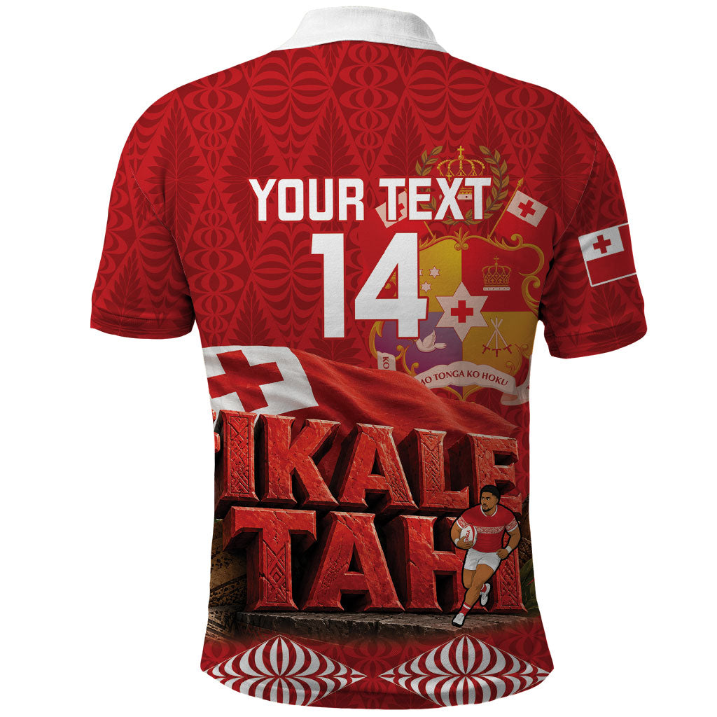 Tonga Rugby Custom Polo Shirt 2026 Go Ikale Tahi Ngatu Pattern LT14 - Polynesian Pride