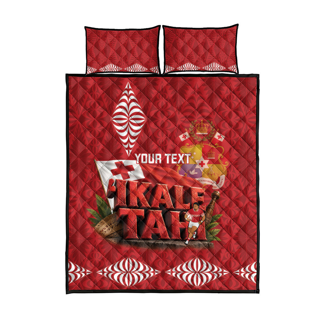 Tonga Rugby Custom Quilt Bed Set 2026 Go Ikale Tahi Ngatu Pattern LT14 - Polynesian Pride