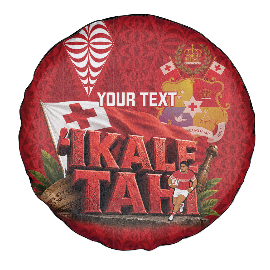 Tonga Rugby Custom Spare Tire Cover 2026 Go Ikale Tahi Ngatu Pattern LT14 - Polynesian Pride