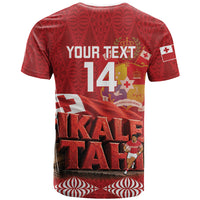 Tonga Rugby Custom T Shirt 2026 Go Ikale Tahi Ngatu Pattern LT14 - Polynesian Pride