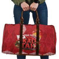 Tonga Rugby Custom Travel Bag 2026 Go Ikale Tahi Ngatu Pattern LT14 Red - Polynesian Pride
