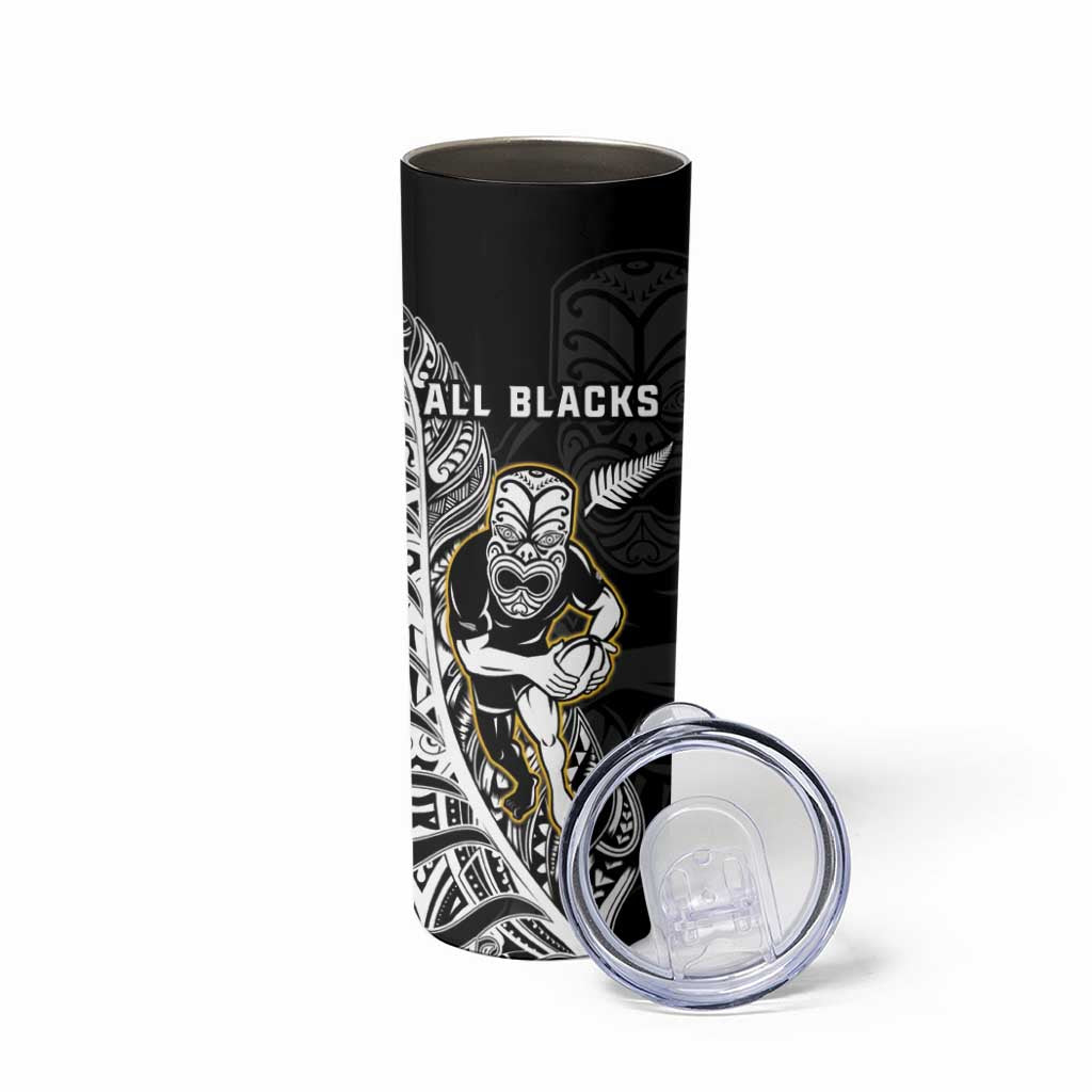 New Zealand and Ireland Rugby Skinny Tumbler All Black Maori Mix Shamrocks LT14 - Polynesian Pride