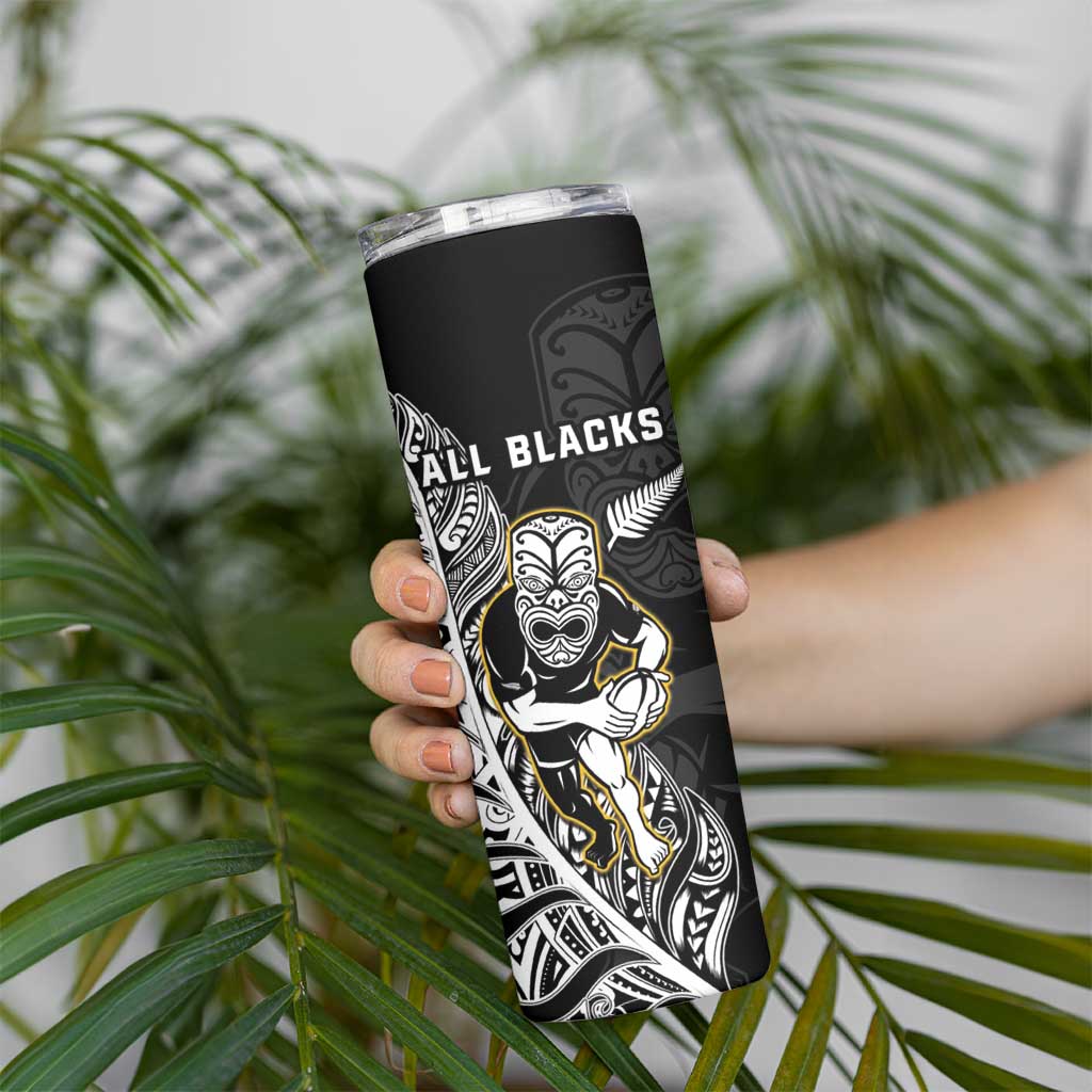 New Zealand and Ireland Rugby Skinny Tumbler All Black Maori Mix Shamrocks LT14 - Polynesian Pride