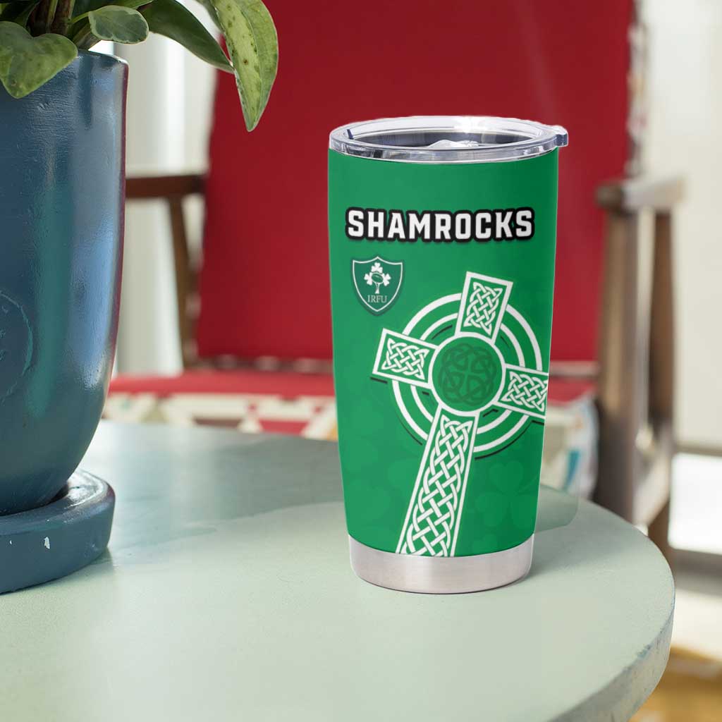 New Zealand and Ireland Rugby Tumbler Cup All Black Maori Mix Shamrocks LT14 - Polynesian Pride